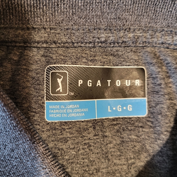 PGA Tour golf men's grey short-sleeved polo shirt size large - Picture 3 of 12